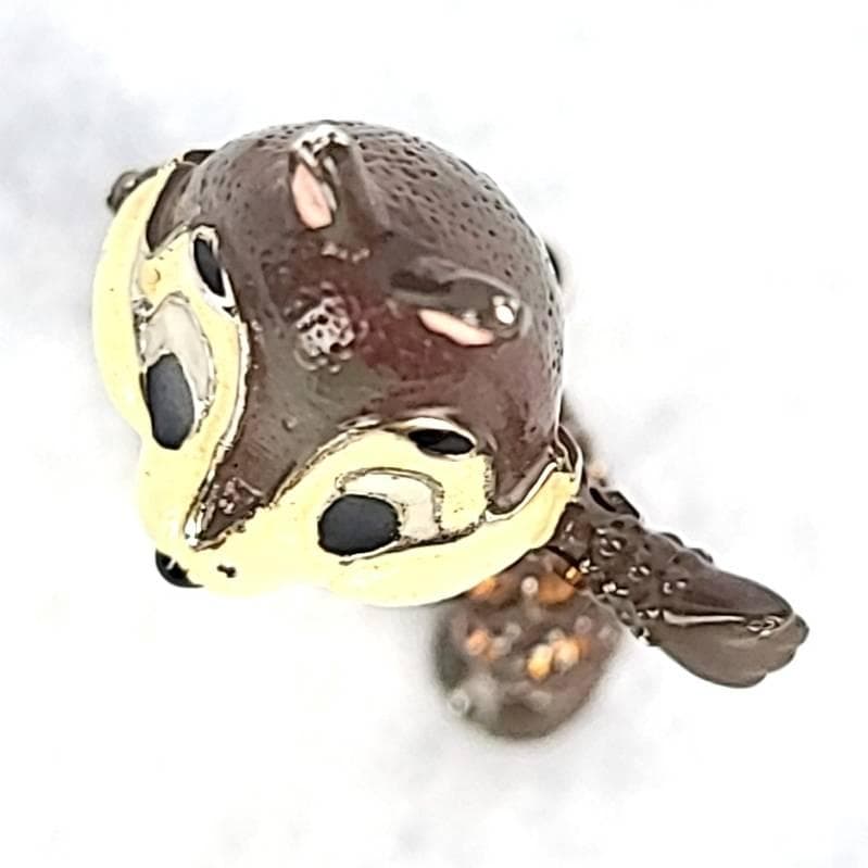 ◆良品◆ディズニー　アリバスブラザーズ　チップ　スワロフスキー　置物