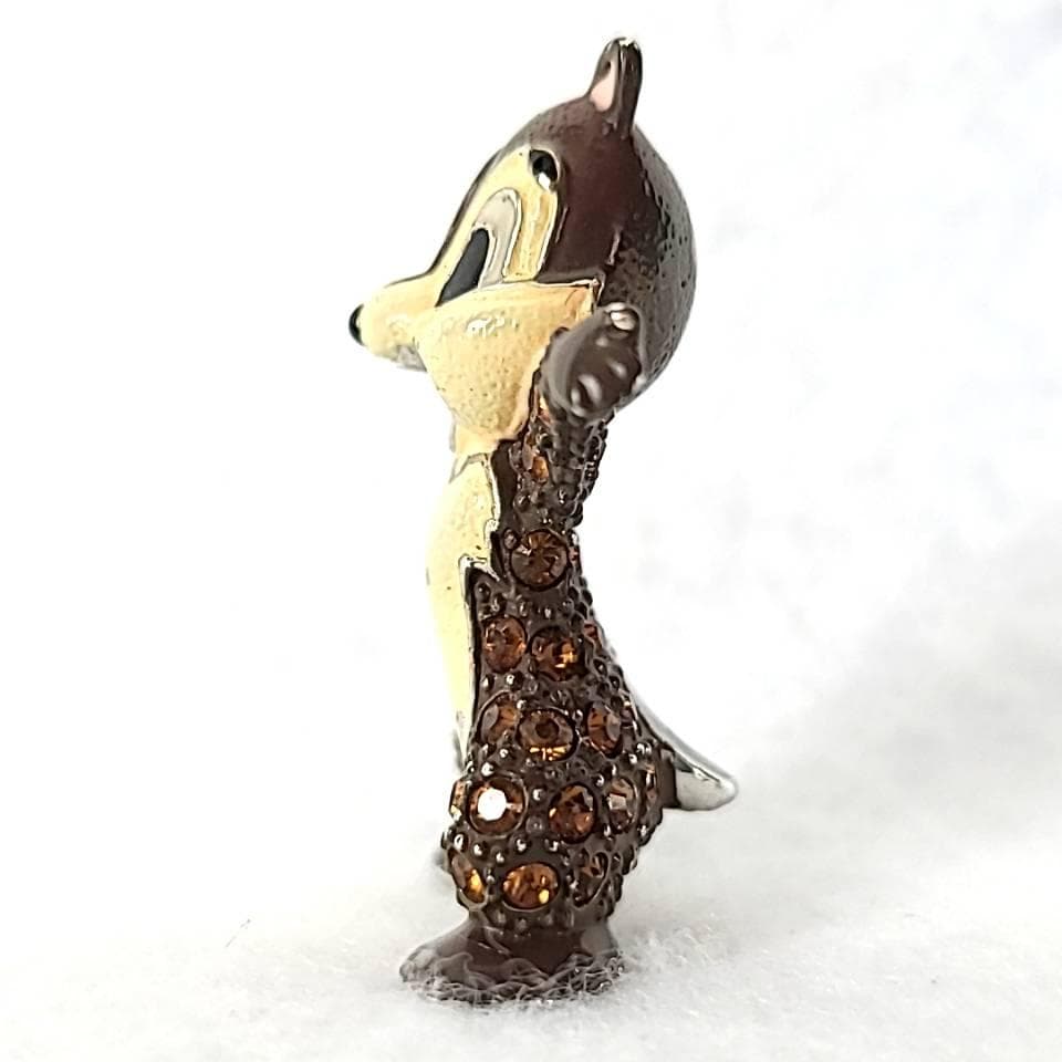 ◆良品◆ディズニー　アリバスブラザーズ　チップ　スワロフスキー　置物