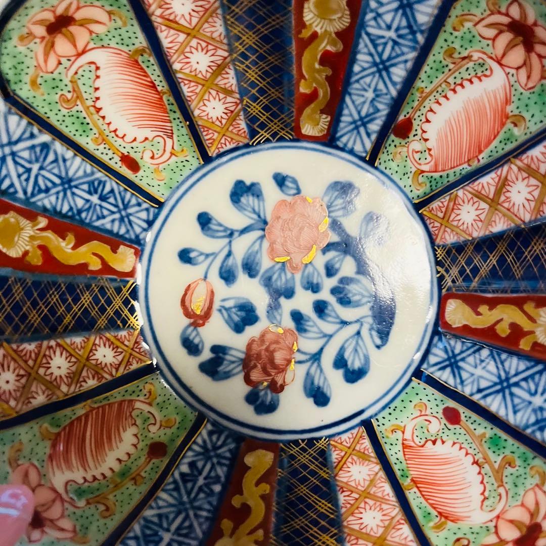 大明萬暦年製　フリル　四角鉢