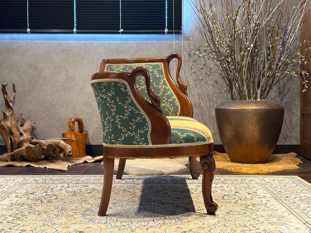 クラシック 2人掛けソファ 2Pソファ 猫脚 アンティーク ヴィンテージ nY