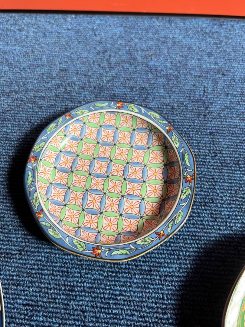 1025 有田焼　天王窯　絵変り　皿　5客　未使用