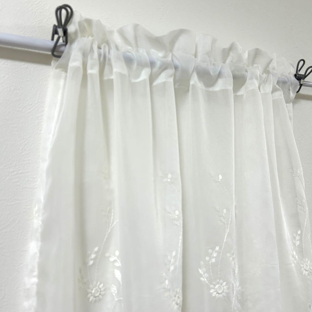 mikan様専用】レースカフェカーテン 刺繍 6枚 オーダー品 豪華 上品