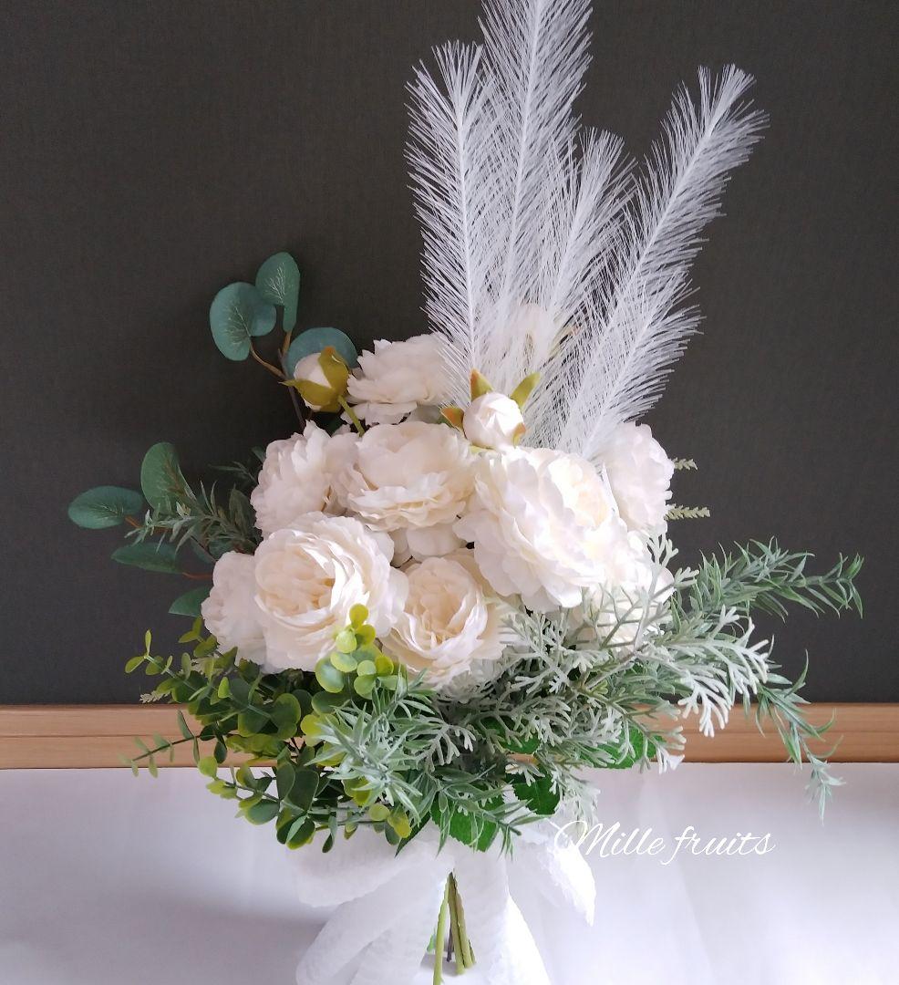 花束　ブライダル　海外ウェディング　ナチュラル　ガーデン　撮影　ローズ　バラ