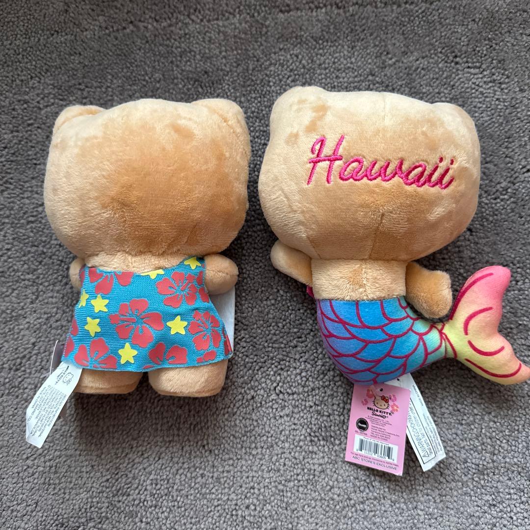 ハワイ限定 日焼けキティ 人魚 マーメイドと車のナンバープレートを