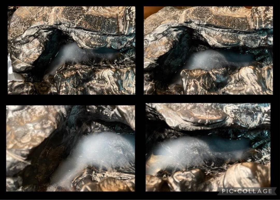 5602 老黒 霊璧石 横47(cm)24.34kg 唐渡石霊壁石骨董盆石