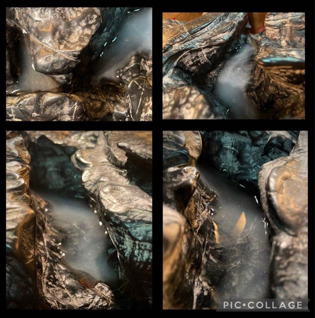 5602 老黒 霊璧石 横47(cm)24.34kg 唐渡石霊壁石骨董盆石