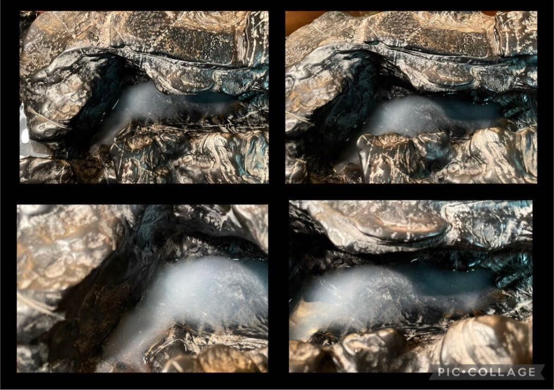 5602 老黒 霊璧石 横47(cm)24.34kg 唐渡石霊壁石骨董盆石