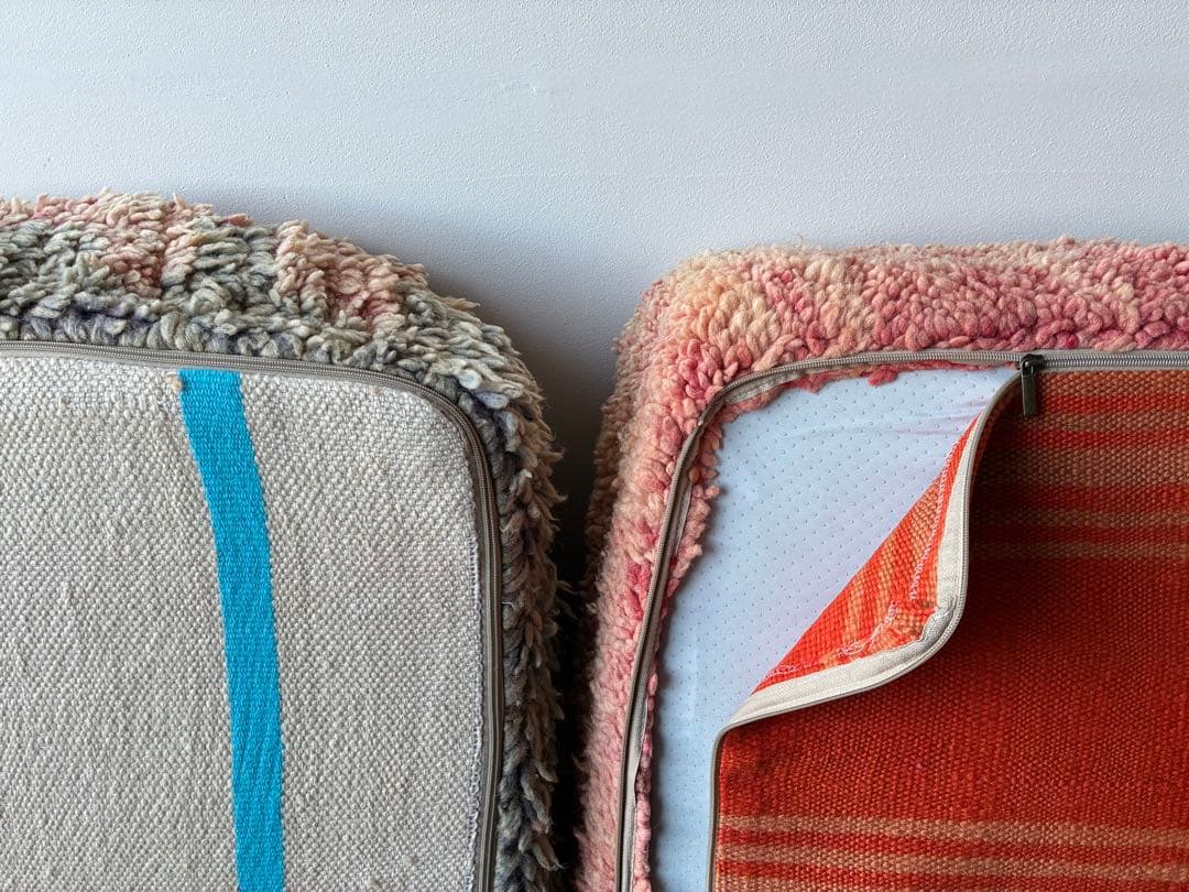 モロッコ　ヴィンテージ　プフ&クッション セット