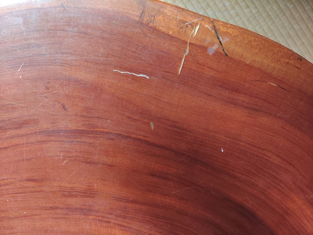 一枚板　木製 円形テーブル