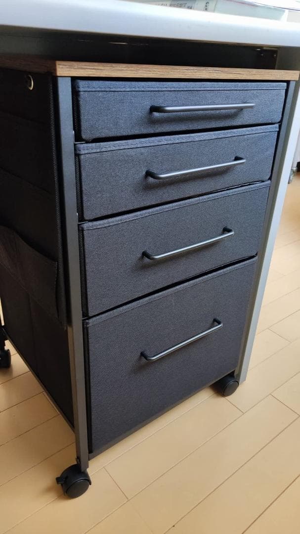 オフィス キャビネット A4 デスクワゴン 4段 サイドチェスト