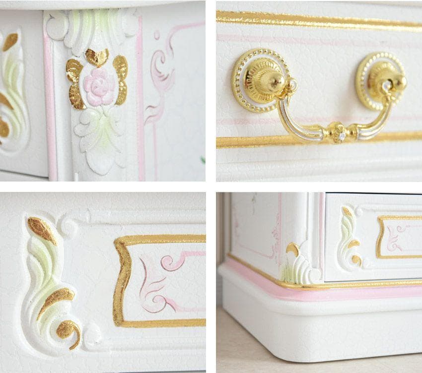 ロココ調ブックケース（ピンク）