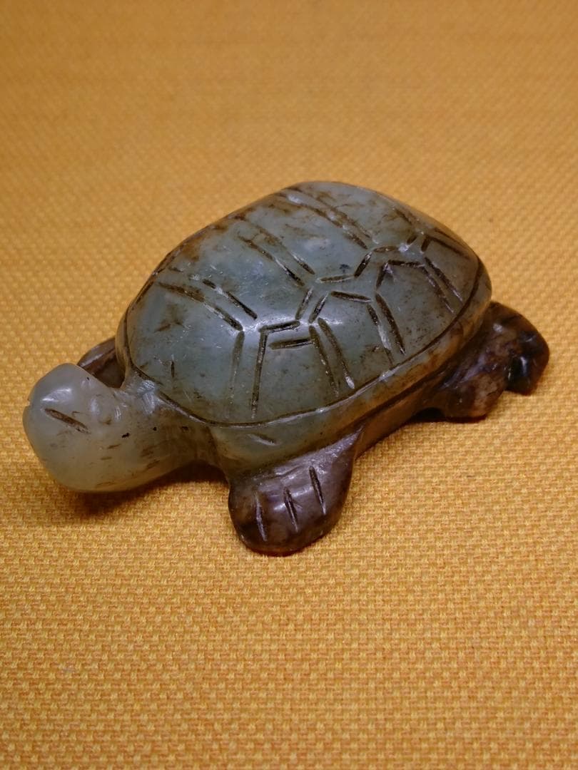 カメ　亀　玉石　古玩　オブジェ　置物　インテリア　工芸品　美術品　A1062