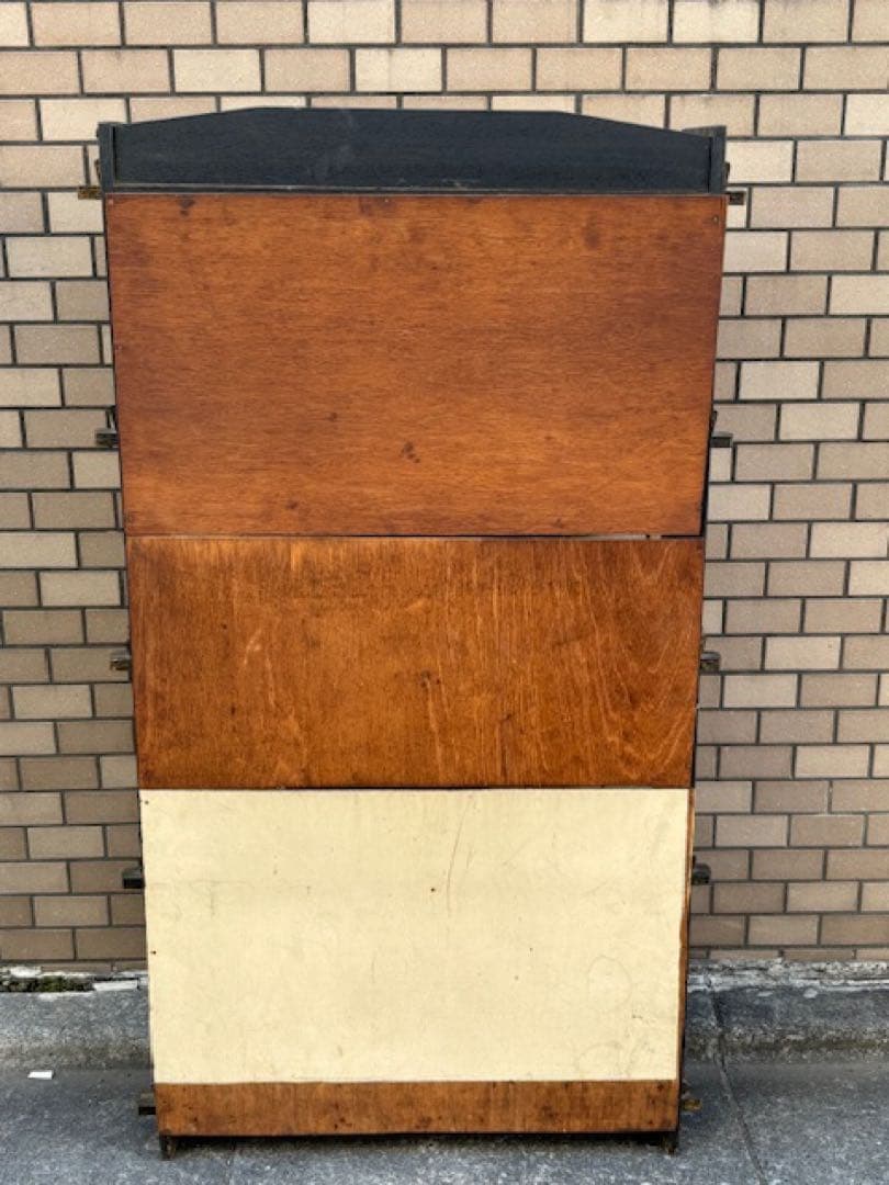 古い 木製 本棚 本箱 アンティークアトリエ本棚書棚飾り棚陳列棚店舗什器