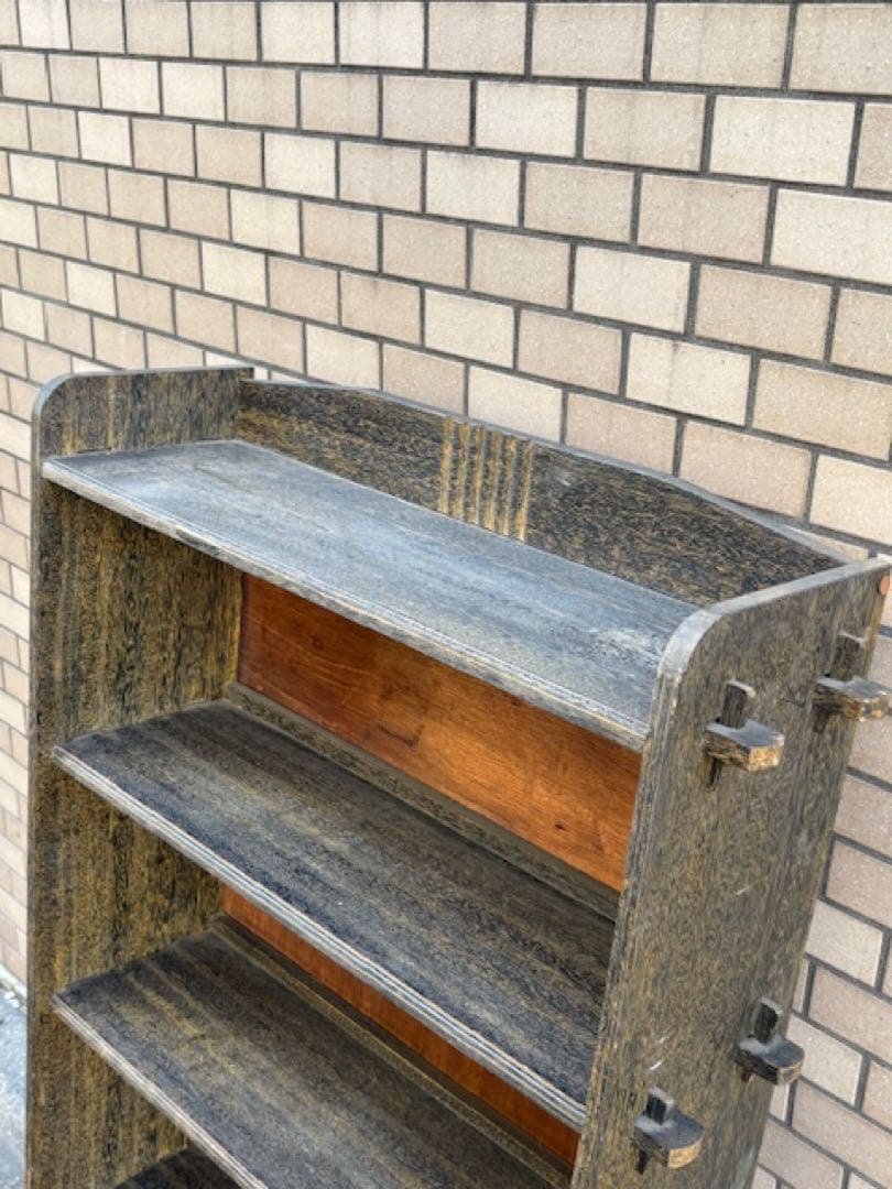 古い 木製 本棚 本箱 アンティークアトリエ本棚書棚飾り棚陳列棚店舗什器