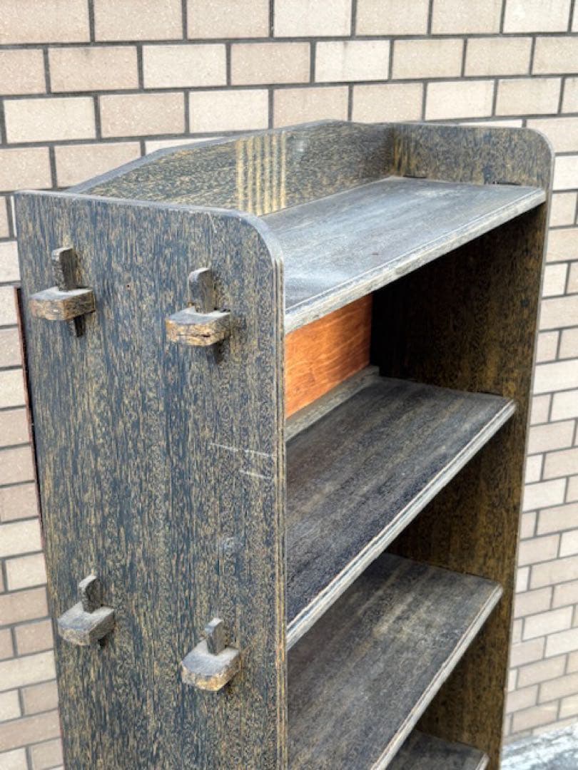 古い 木製 本棚 本箱 アンティークアトリエ本棚書棚飾り棚陳列棚店舗什器