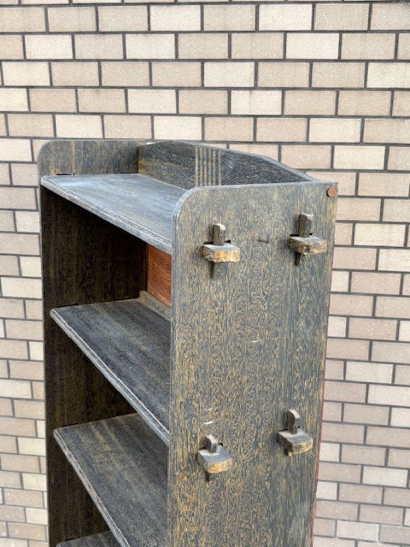 古い 木製 本棚 本箱 アンティークアトリエ本棚書棚飾り棚陳列棚店舗什器