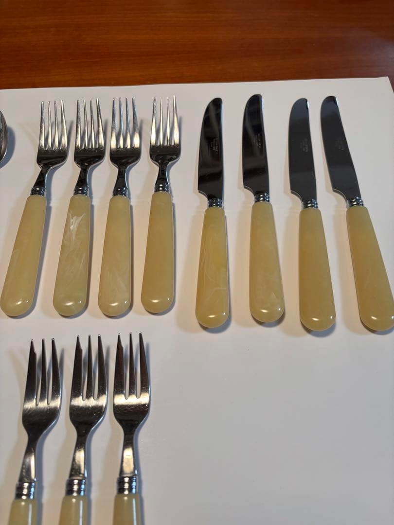 フランス　ベッソントリオ　PARISマーブルカトラリー　19本