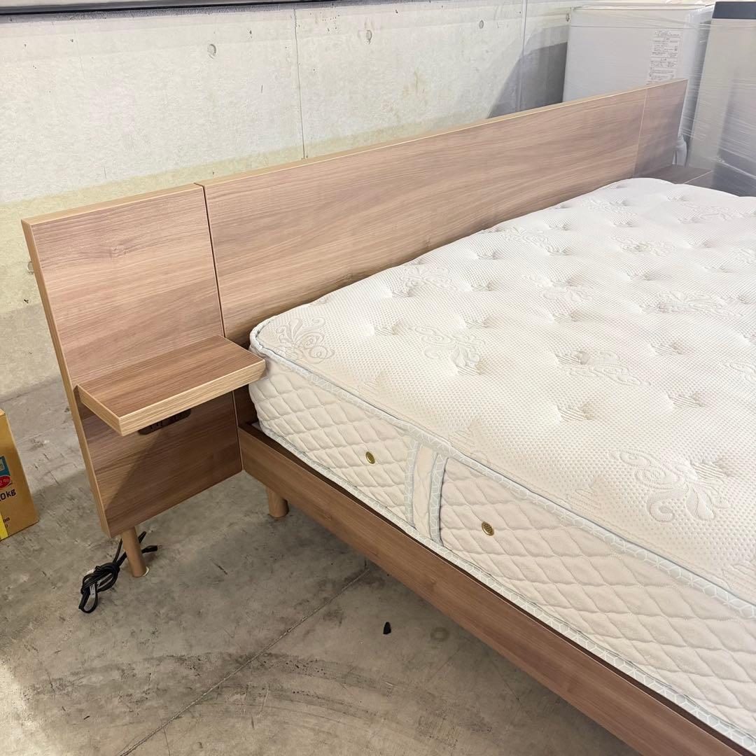 カワサキ 日本ベッド ベッドフレーム マットレス クイーンサイズ O002