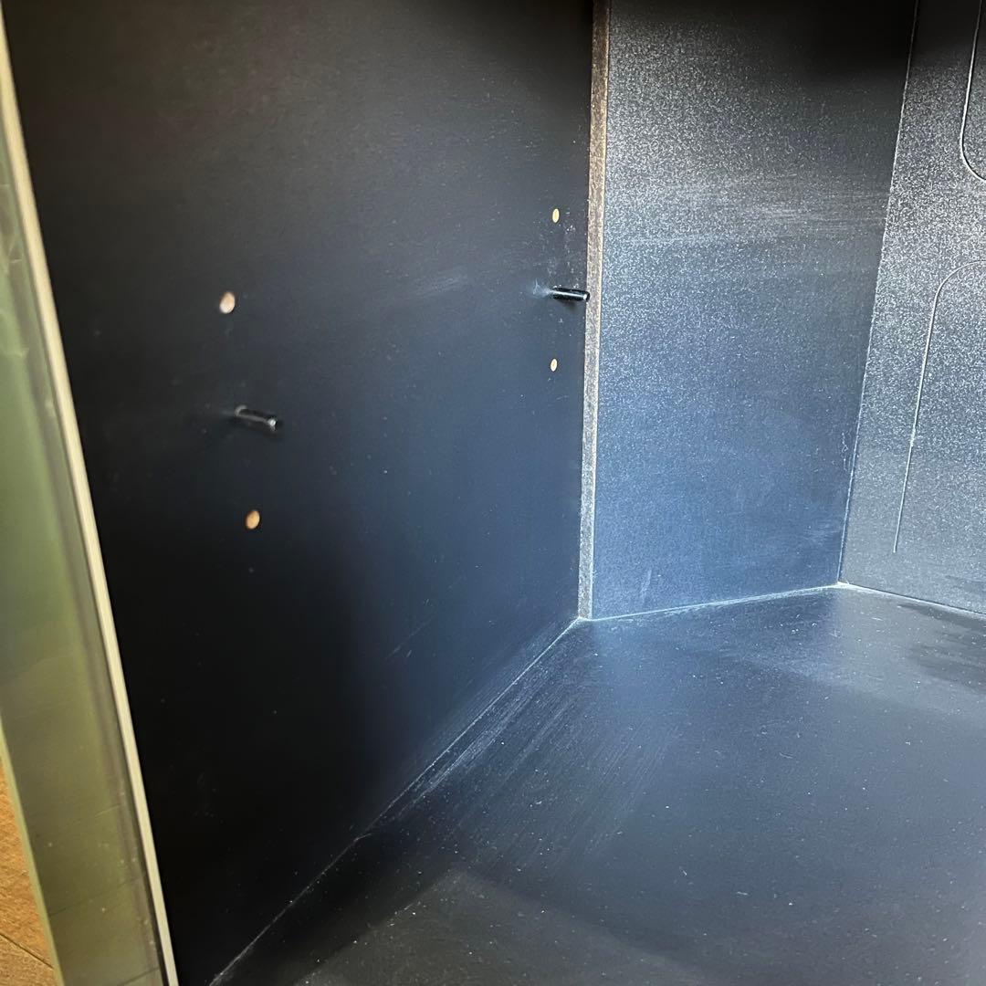 【中古品】ガラス天板 テレビボード テレビ台 キャスター付き ポストモダン