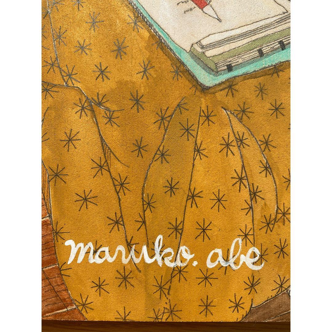 《送料無料》原画「こたつの猫」猫イラスト インテリアアート