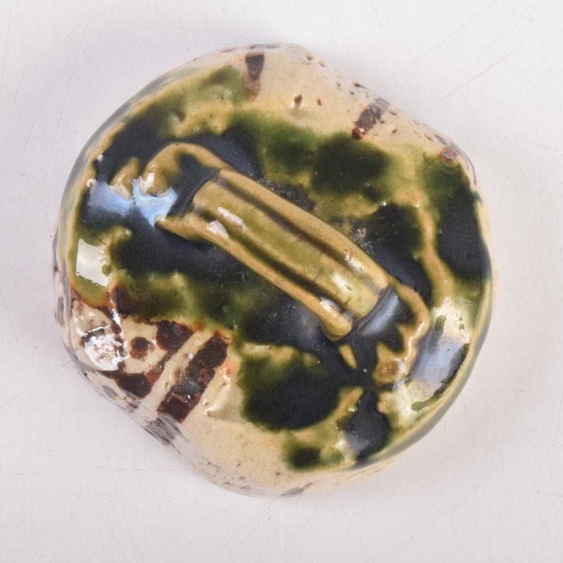 茶道具 織部焼 山口錠鉄作 香合 時代箱 V 8373 - メルカリ