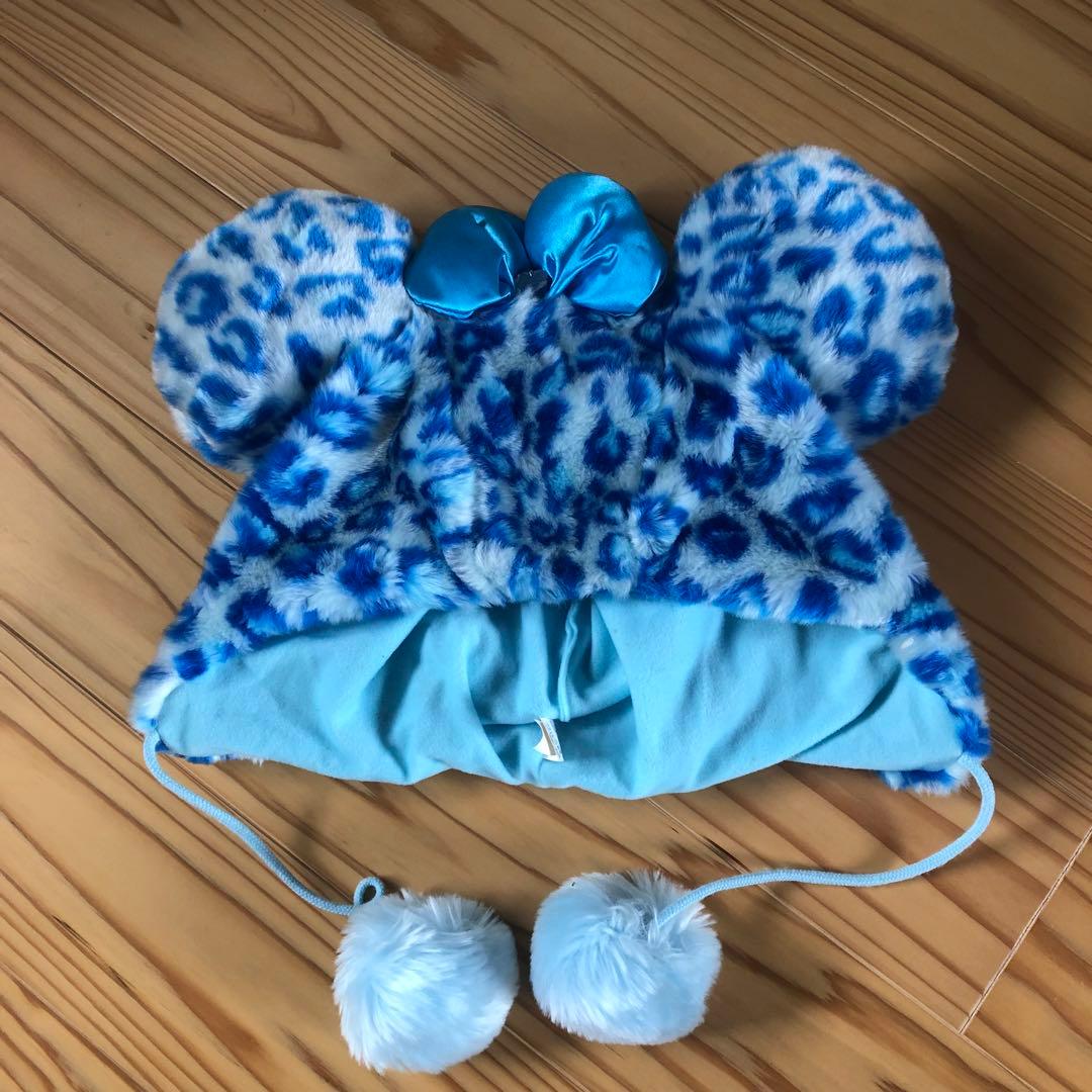 廃盤 希少 ディズニー ファンキャップ ヒョウ柄 豹柄 青 ブルー 帽子