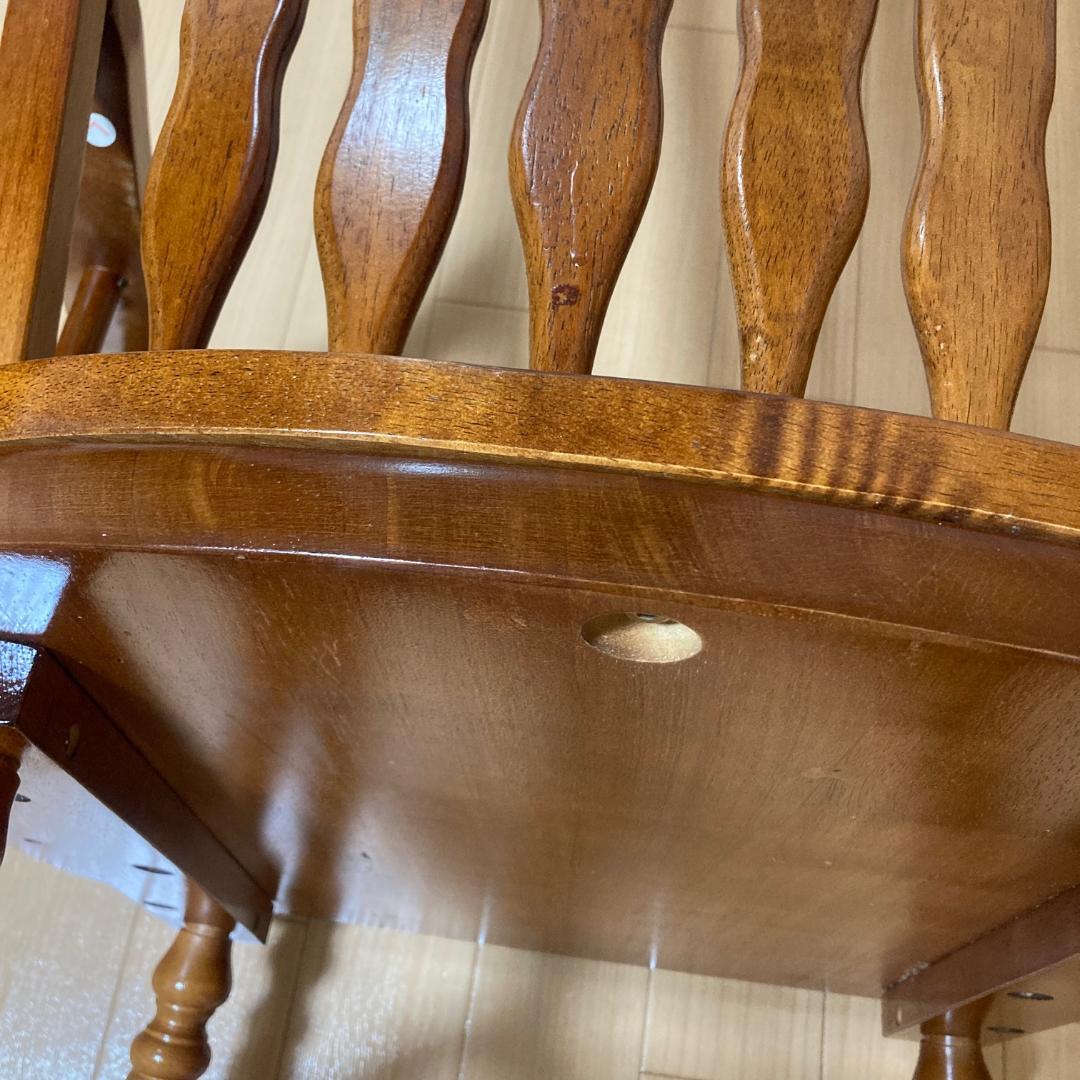 ロッキングチェア アンティーク調 スラットバック 木製 アーム付 クラシック