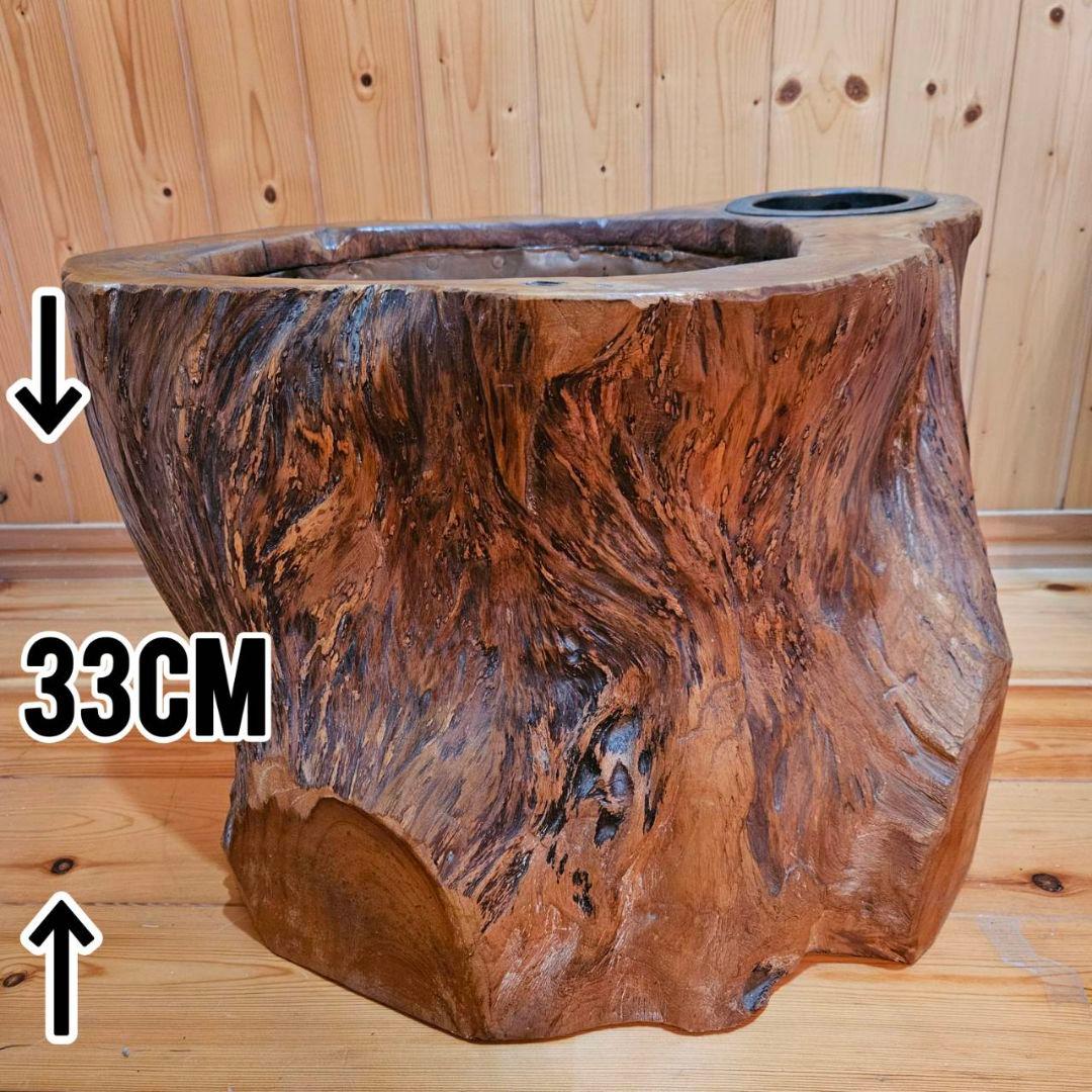 【メルカリ市！！！】囲炉裏　鉄茶瓶付　レトロ　欅