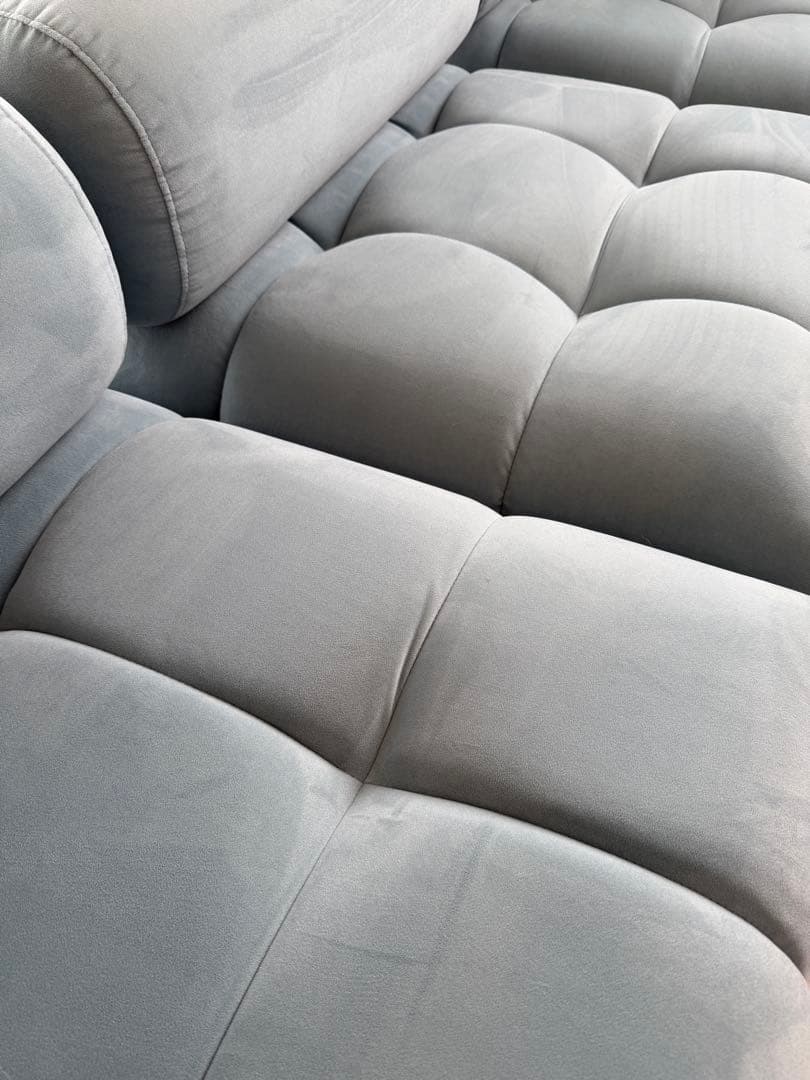 Francfranc パフィソファブルー3人掛け 左パーツ 美品