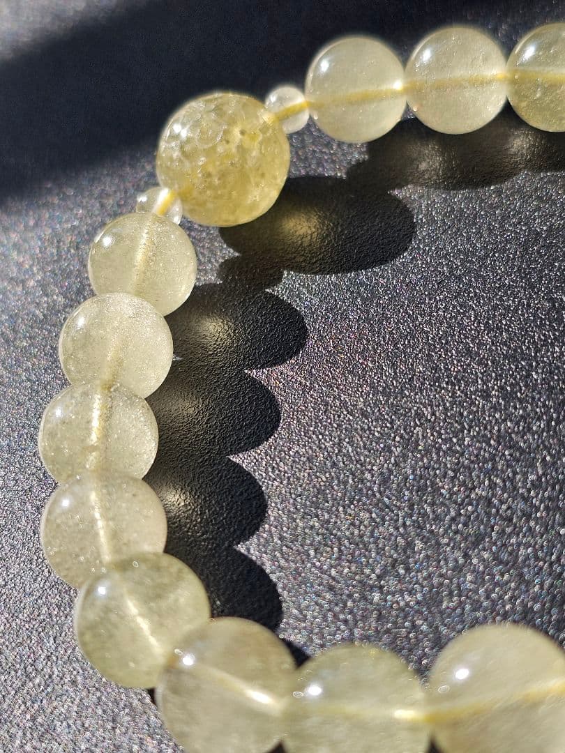 12.5mm・約10mm　リビアングラス　回紋珠　ブレスレット&ペンダントトップ