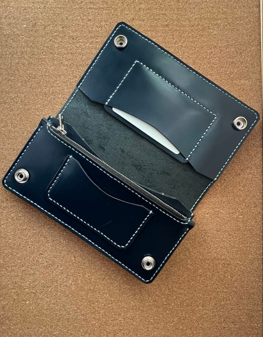 ロングトラッカーウォレット LTW_2twガラスレザー　ネイビー