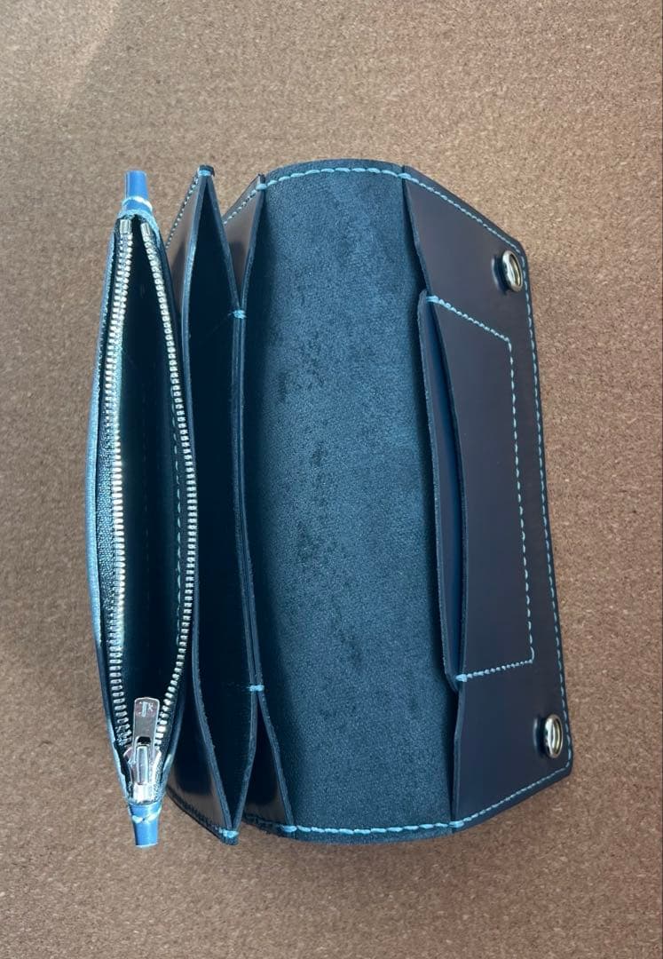 ロングトラッカーウォレット LTW_2twガラスレザー　ネイビー