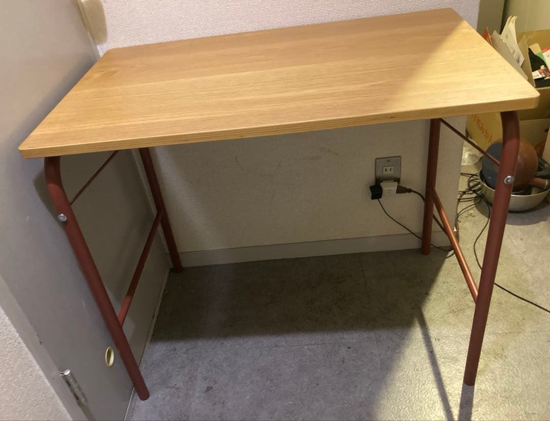 無印良品　折りたたみ　スチールパイプ　テーブル(置き配専用)