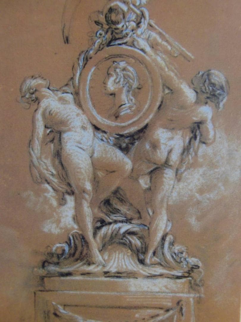 フランソワ ブーシェ、【横顔の入ったメダイヨン】、希少画集画 - メルカリ