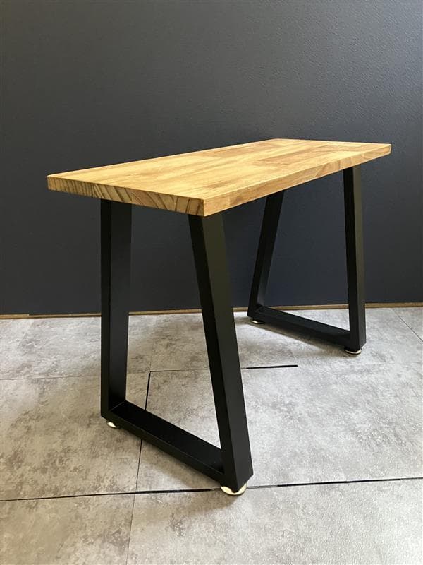 パイン材　アイアンレッグのテーブル W60cm×D25cm×H42.5cm