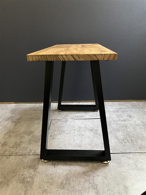 パイン材　アイアンレッグのテーブル W60cm×D25cm×H42.5cm
