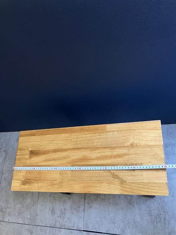 パイン材　アイアンレッグのテーブル W60cm×D25cm×H42.5cm