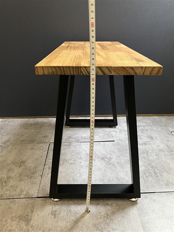 パイン材　アイアンレッグのテーブル W60cm×D25cm×H42.5cm