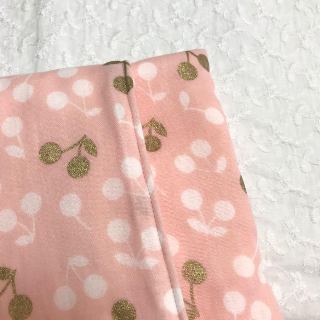 ふんわり アイス枕カバー 15×25 / ラメ さくらんぼ