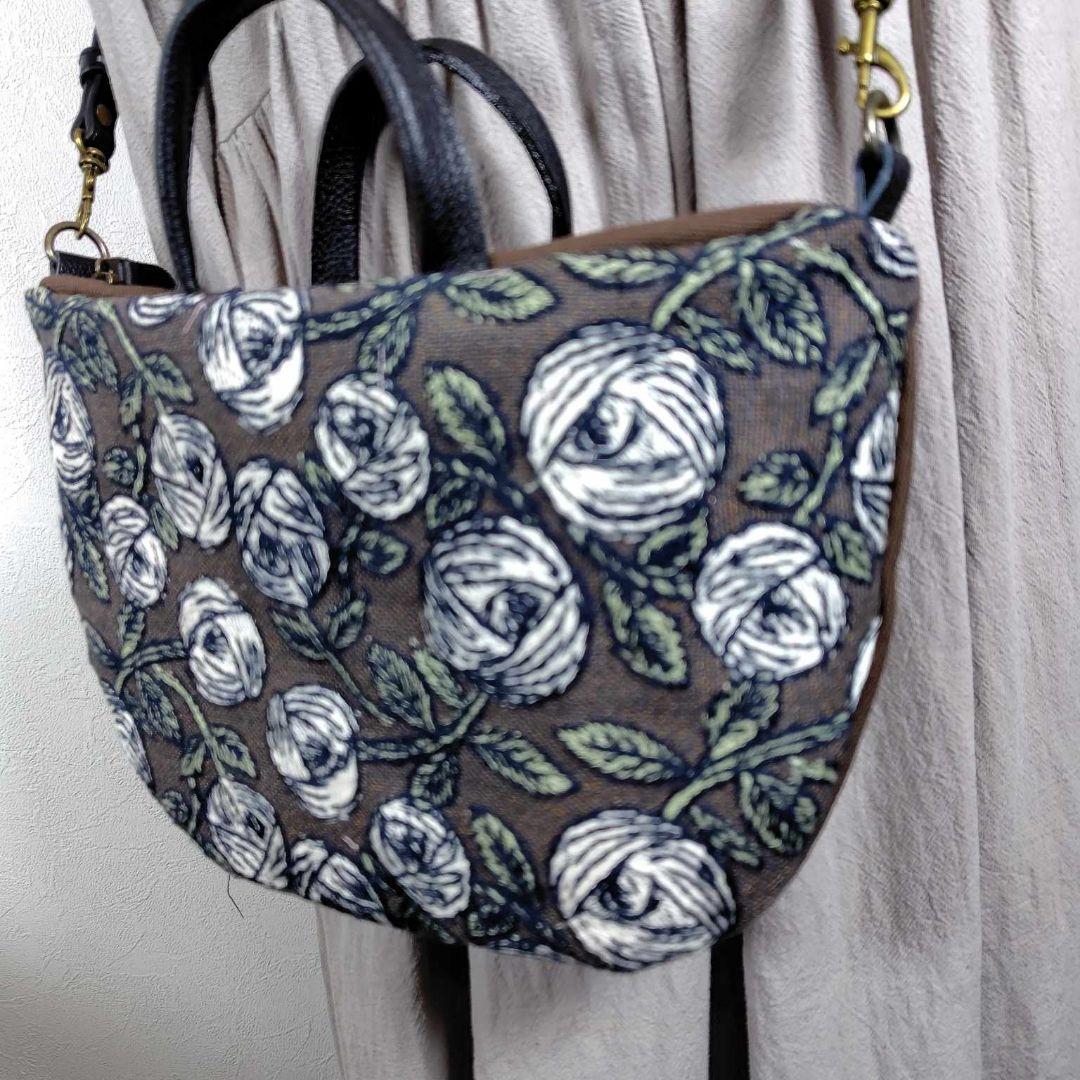 ミナペルホネン/rosyロージィーブラウン/ドミニラウンドショルダー