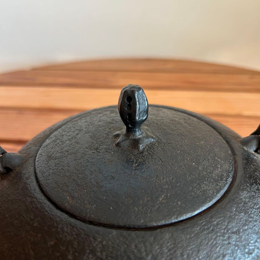 【名品・入手困難】南部鉄器 釜定 鉄瓶「新珠 肌」1.5L 刻印有 宮伸穂