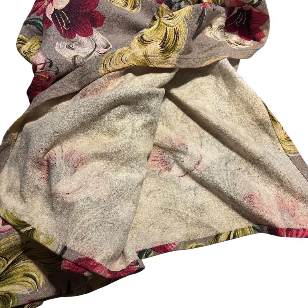 アメリカンスタイル50年代ヴィンテージカーテン花柄カスリミッド