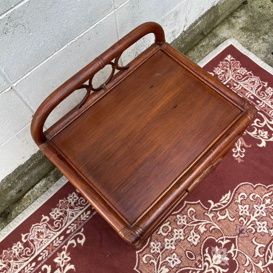 古家具 籐ラタン家具◾️KOIZUMI 小泉 ナチュラル天然素材 飾り棚 シェルフ