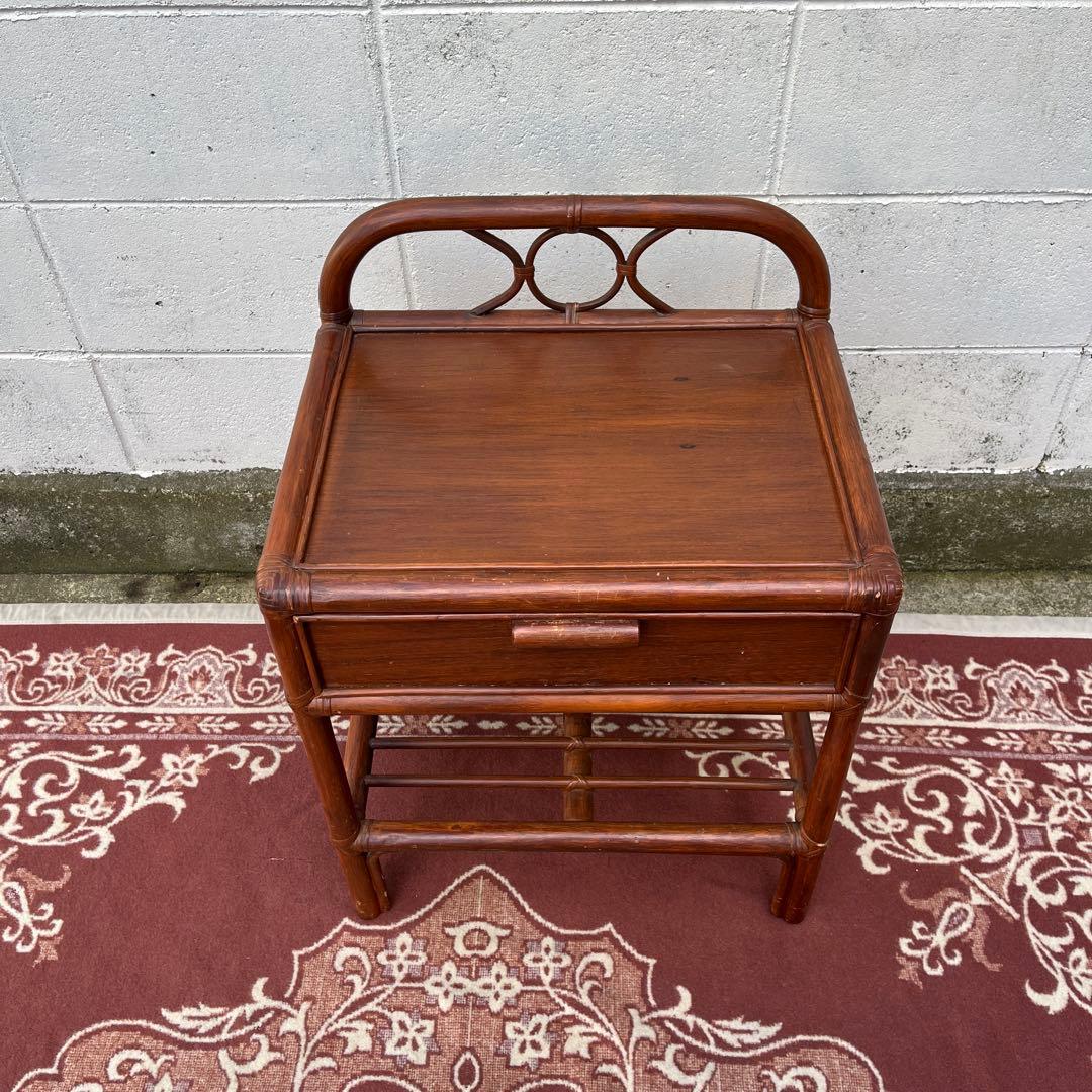 古家具 籐ラタン家具◾️KOIZUMI 小泉 ナチュラル天然素材 飾り棚 シェルフ