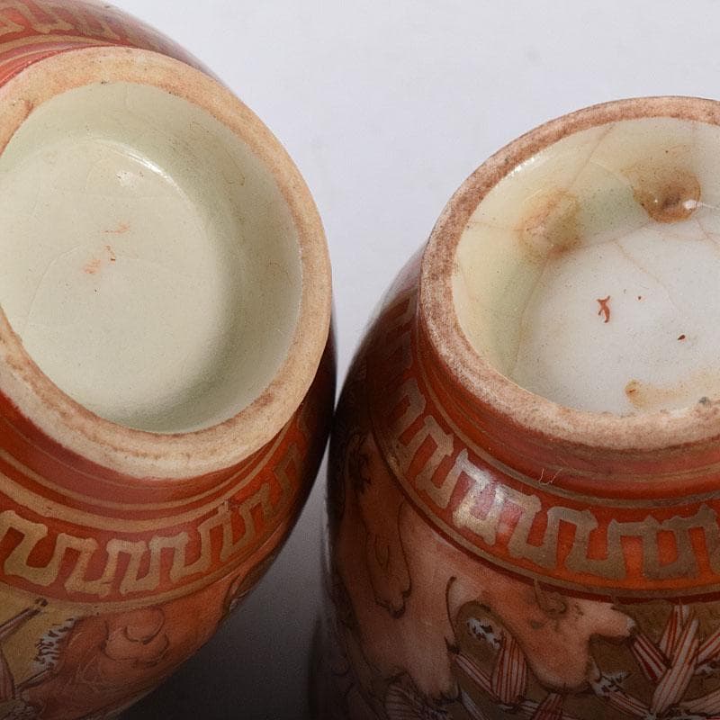 九谷焼 古九谷 赤絵金彩 花鳥文 煎茶碗 五客 D R8651 - メルカリ