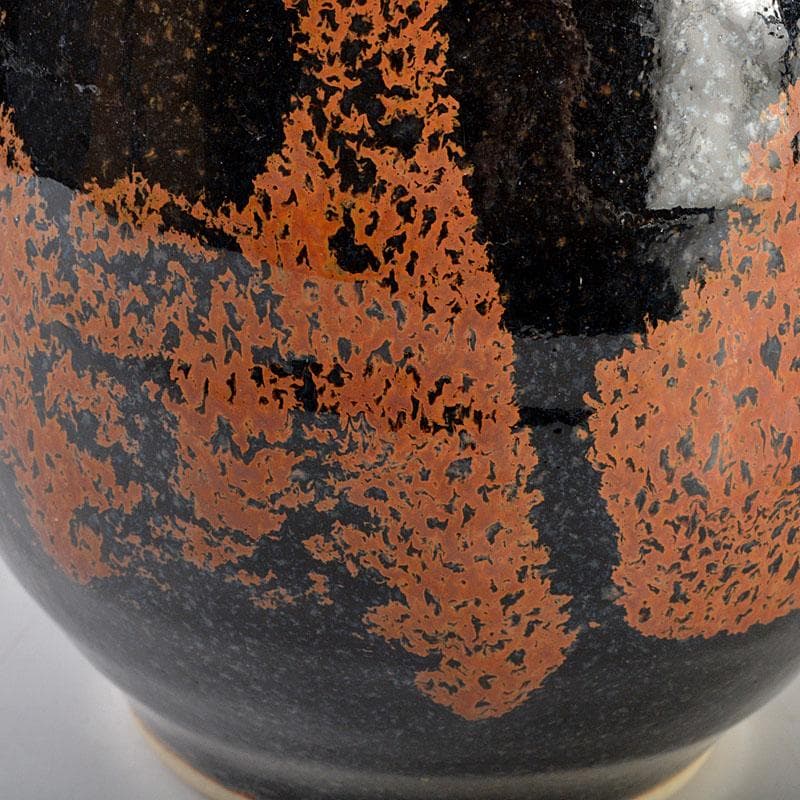 京焼 清水焼 清水保孝作 鉄釉鉄彩 花入 共布共箱 C 6744 - メルカリ