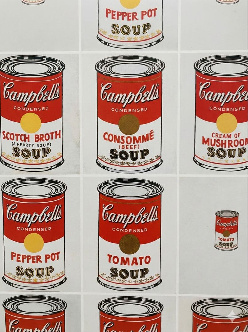アンディウォーホル　キャンベルスープ缶　A3　額入　Andy Warhol