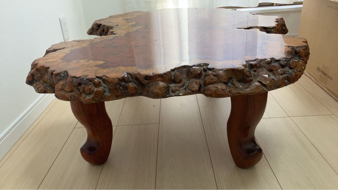 希少】花梨瘤 一枚板 座卓 高級テーブル - メルカリ