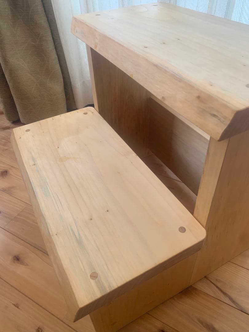 ★年末セール♦︎送料込✨限定イチョウ耳付B〜ちょこっと腰掛け家事ステップ台、棚