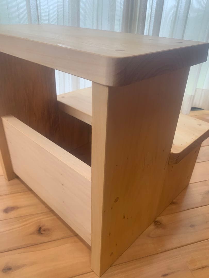 ★年末セール♦︎送料込✨限定イチョウ耳付B〜ちょこっと腰掛け家事ステップ台、棚